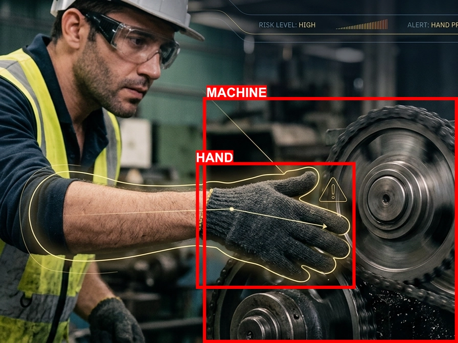 Hand near Machine 2