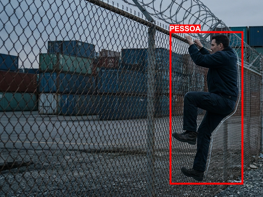 Sistema de segurança perimetral com detecção de intrusão